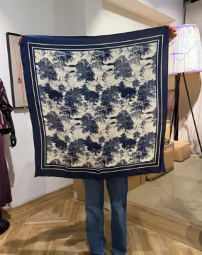 Toile de Jouyl Tuch dunkelblau