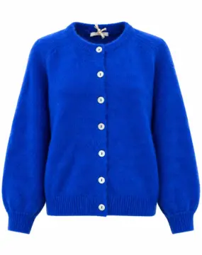 Strickjacke in leuchtendem Blau
