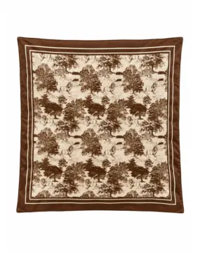 Toile de Jouy Tuch dunkelbraun