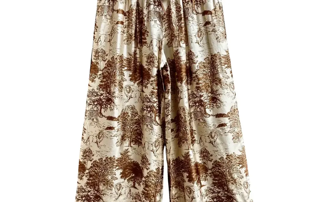 Toile-de-jouy-Hose-braun